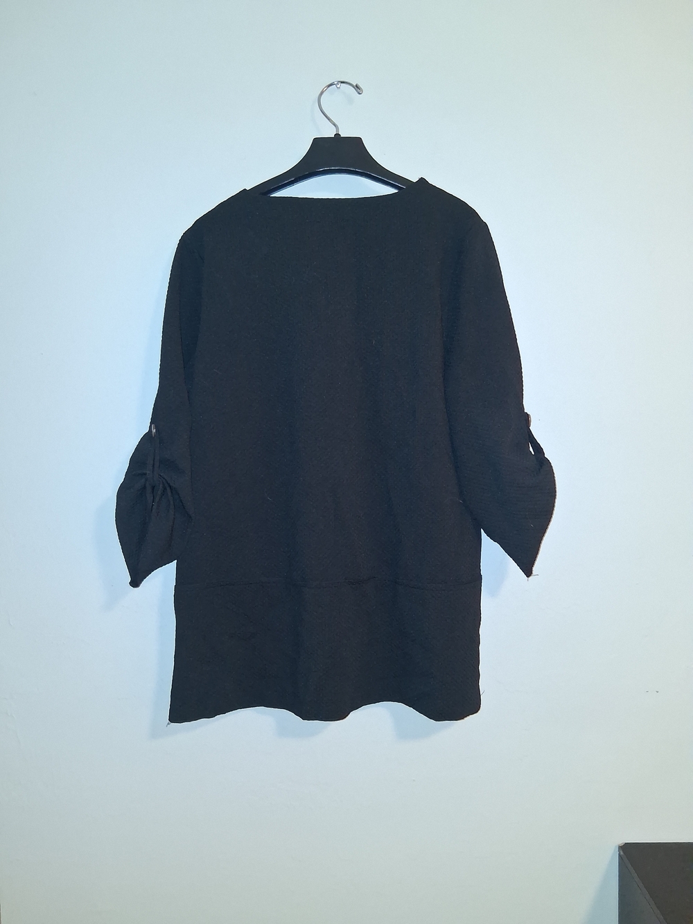 Kaktus Black 3/4 Sleeve Tunic Top